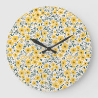 Yellow flowers: modern floral seamless.