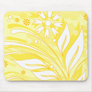 yellow flowers mouse mat