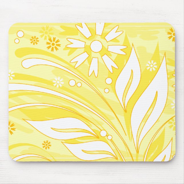 yellow flowers mouse mat (Front)