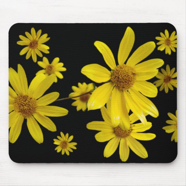 Yellow Flowers Mouse Mat (Front)