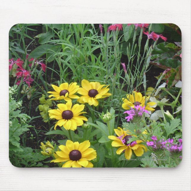 Yellow Flowers Mouse Mat (Front)