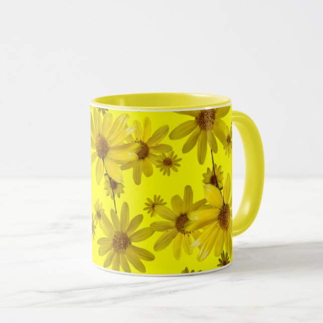 Yellow Flowers Mug (Front Right)