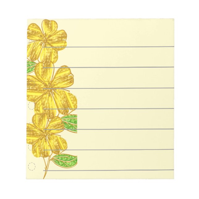 Yellow flowers  notepad (Front)