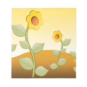 YELLOW FLOWERS NOTEPAD