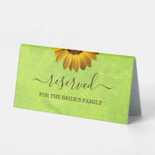 Yellow Flowers on Abstract Green Wedding