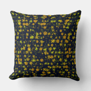 Yellow flowers on cushion