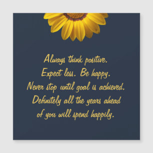 Yellow Flowers on Navy Blue background Monogram In Magnetic Invitation