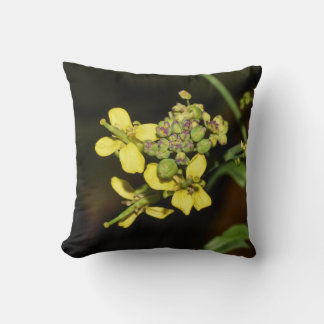 Yellow Flowers on Throw Pillow