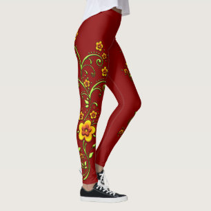 Yellow Flowers on Vine Leggings