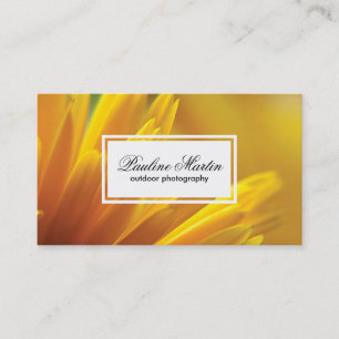 Yellow Flowers   Outdoor Photography Business Card
