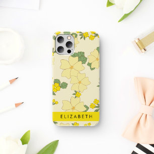 Yellow Flowers, Pattern Of Flowers, Your Name iPhone 16 Case