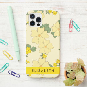 Yellow Flowers, Pattern Of Flowers, Your Name iPhone 12 Pro Case