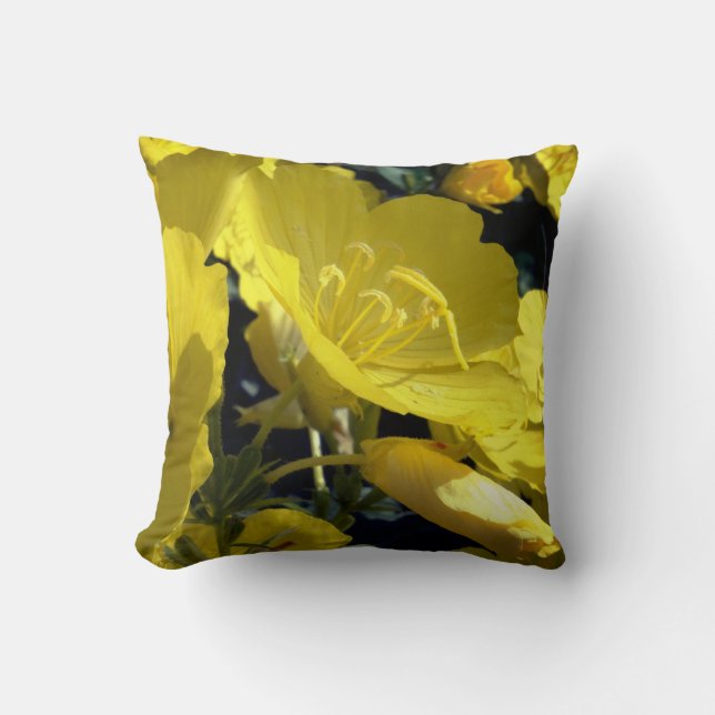 Yellow Flowers Photo, Summertime Summer Cushion (Front)