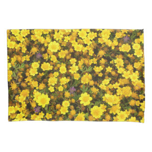 Yellow flowers pillowcase