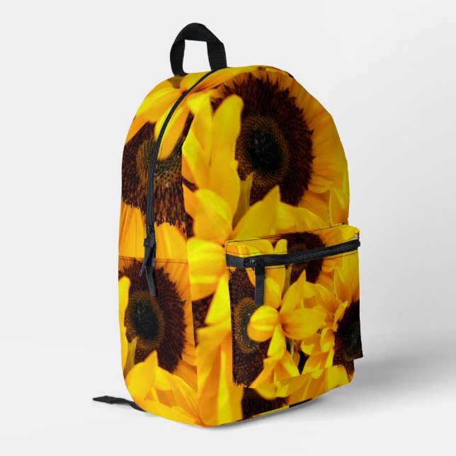 Yellow Flowers Print Cut Sew Bag  (Back Corner Left)