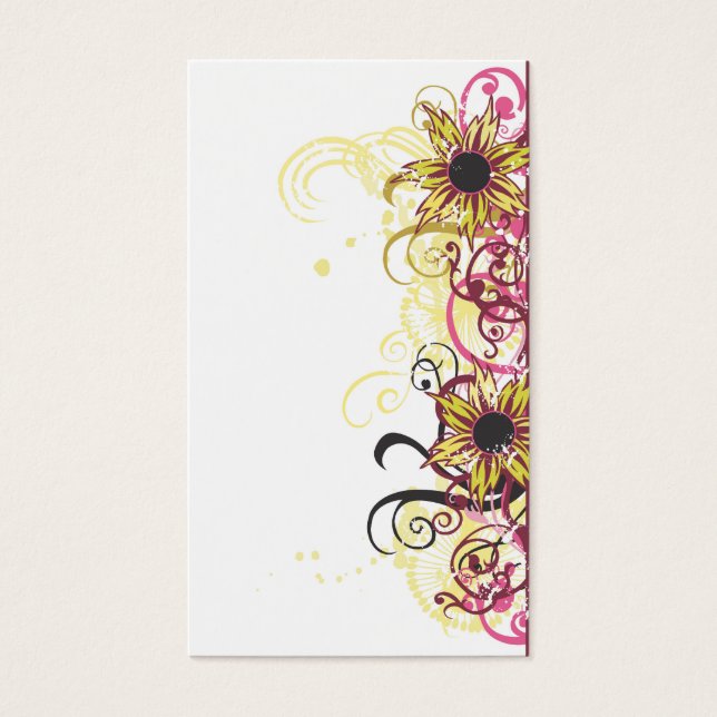 Yellow flowers Profile Card (Front)