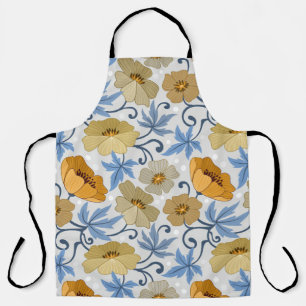 Yellow Flowers: Seamless Textile Design Apron