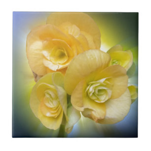 yellow flowers shining tile