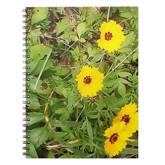 Yellow flowers Spiral Notebook (Front)