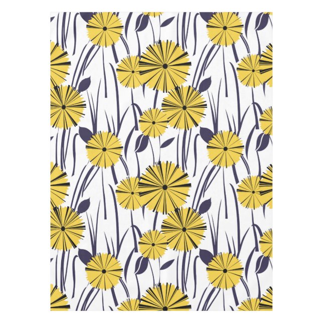 Yellow flowers tablecloth (Front)