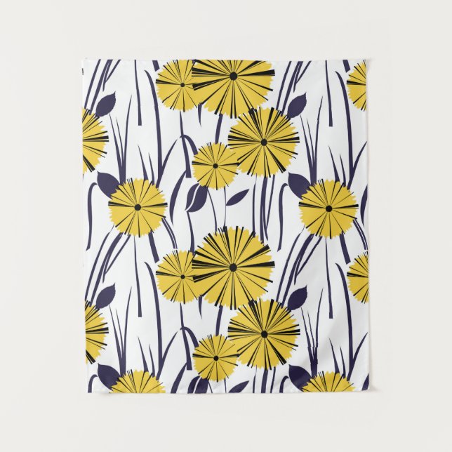 Yellow flowers tapestry (Front)