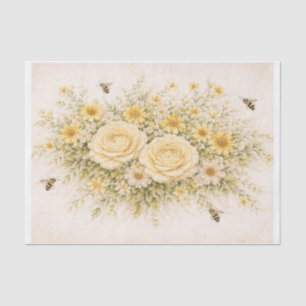 Yellow Flowers Tissue Paper
