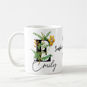 Yellow Flowers Where Sunshine Personalised  Coffee Mug