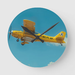 yellow flyer high round clock