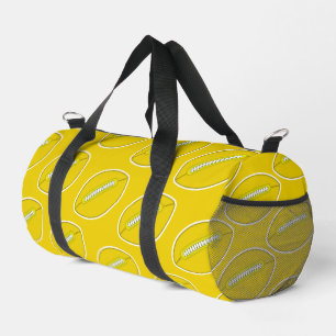 Yellow Football Pattern Screwball Graphics Duffle Bag