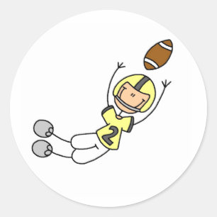 Yellow Football Player Sticker