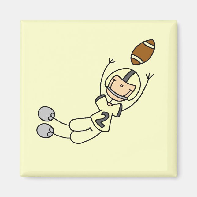 Yellow Football Player Tshirts and Gifts Magnet (Front)