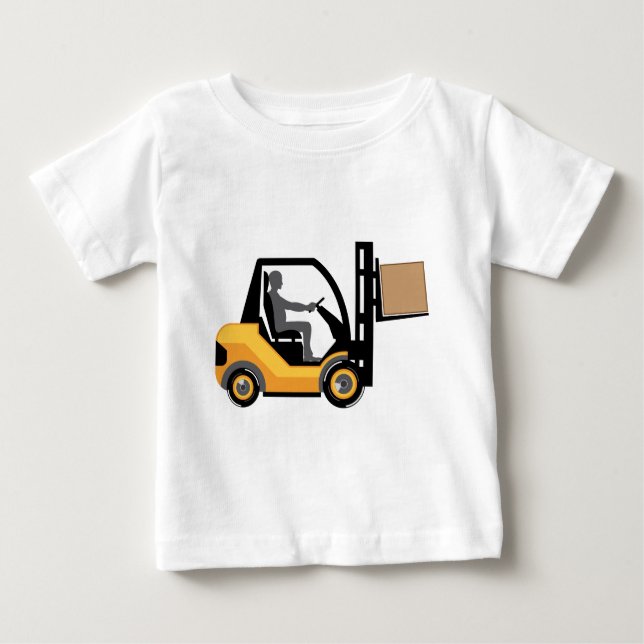 Yellow forklift baby T-Shirt (Front)