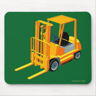 Yellow Forklift, Pallet Truck for Kids Mouse Mat