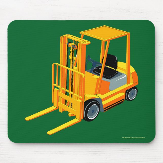 Yellow Forklift, Pallet Truck for Kids Mouse Mat (Front)