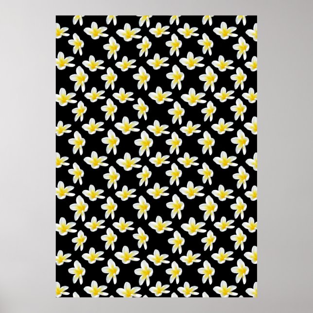 Yellow Frangipani Flower Sensation, Poster (Front)