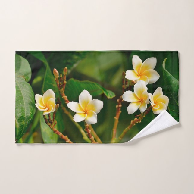 Yellow Frangipani Hand Towel (Hand Towel)