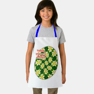 Yellow Frangipani Pattern Apron