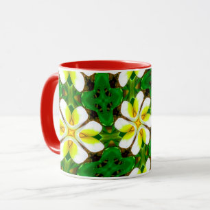 Yellow Frangipani Pattern Mug
