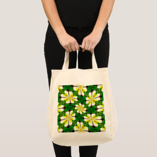 Yellow Frangipani Pattern Tote Bag