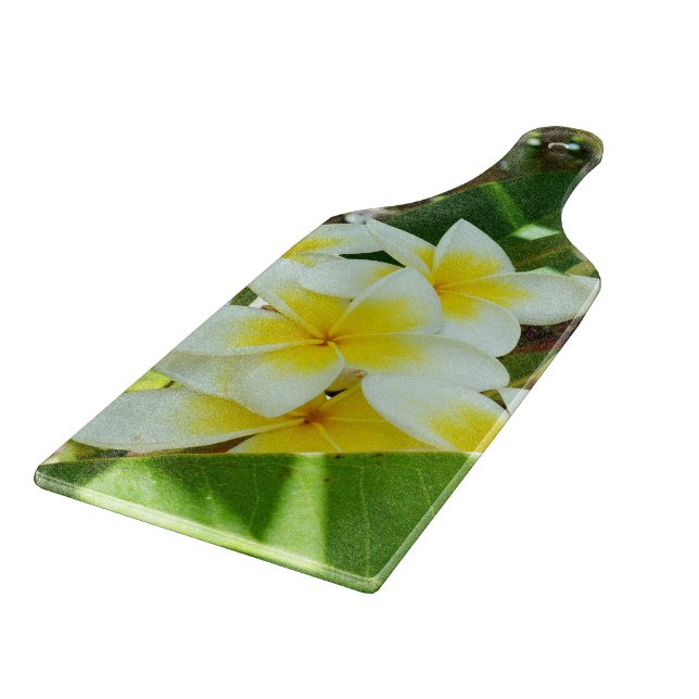Yellow Frangipanis Growing On A Tree, Cutting Board (Corner)