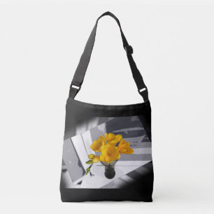 Yellow freesia crossbody bag