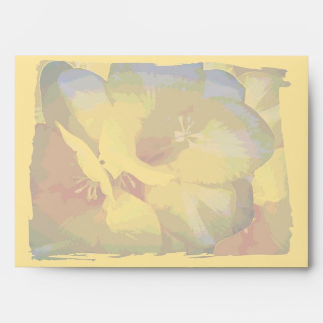 Yellow Freesia Digital Manipulation Envelope (Front)