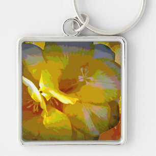 Yellow Freesia Digital Manipulation Key Ring
