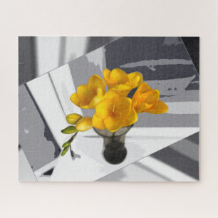 Yellow freesia jigsaw puzzle