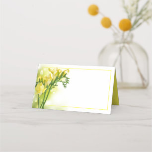 Yellow Freesia Place Card
