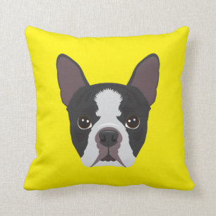 Yellow French Bulldog Cushion