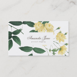 Yellow Fresh Blossoms Flowers Business Card