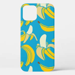 yellow fresh fruit tropical banana seamless patter iPhone 12 case
