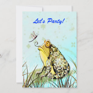 Yellow Frog Funny Cute Card