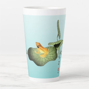 Yellow Frog on Lotus Leaf Latte Mug